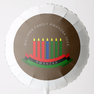 Add Name Year Kwanzaa Candles Large Balloon