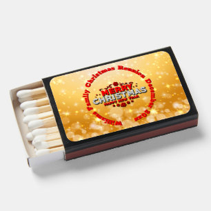 Add Name Year Matching Merry Christmas 20xx Matchboxes