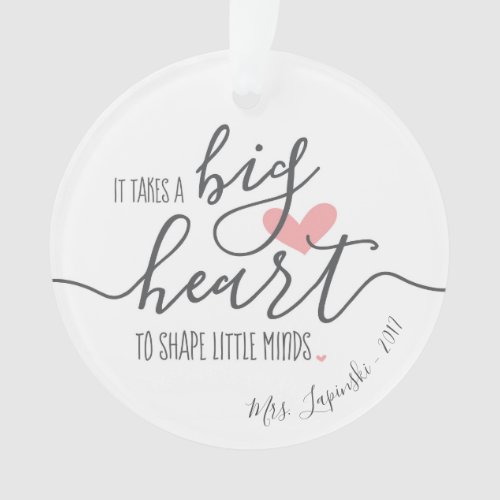 Add Name  Year Personalized It Takes a Big Heart Ornament