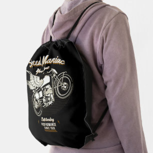 Add Name Year Speed Maniac Outstanding Performanc Drawstring Bag