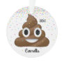 Add Name & Year to Personalized Poop Emoji Ornament