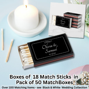 Add Names, Black White Infinity Scroll, Matchboxes