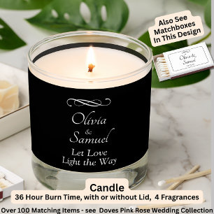 Add Names, Black White Scented Candle