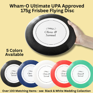 Add Names Black White, Wedding Wham-O Frisbee