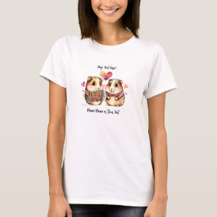 Add Names Change ALL Text Guinea Pigs Valentines + T-Shirt