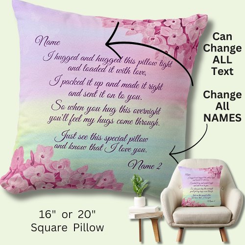 Add Names Change ANY Text _ I Hugged This Pillow