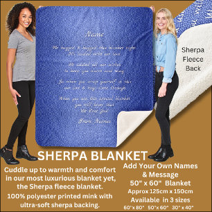Add Names, Change ANY Text We Hugged This Sherpa Blanket