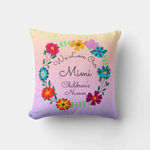 Add Names, Change Mimi - We Love Our Grandmother Throw Pillow