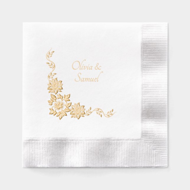 Add Names - Foil Stamped Napkins (Front)