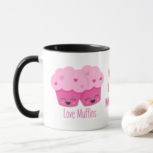 Add names love muffin coffee mug