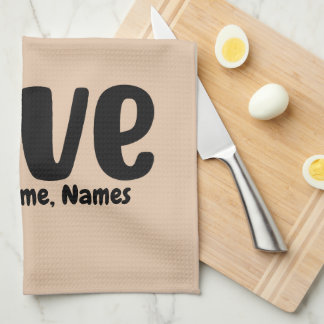 Add Names or Text, Guinea Pig LOVE on  Kitchen Towel
