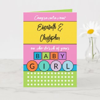 Add names pink green new baby girl