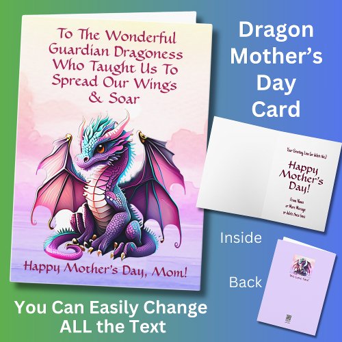 Add Names To The Wonderful  Guardian Dragoness Card