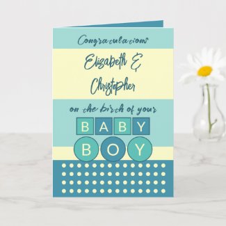 Add names turquoise yellow new baby boy