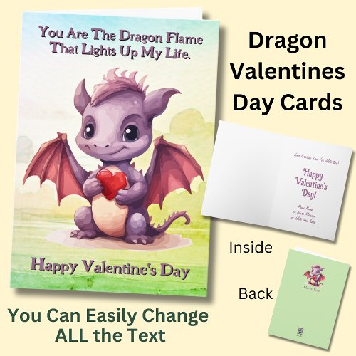 Add Names You Are The Dragon Flame That Lights Up Card