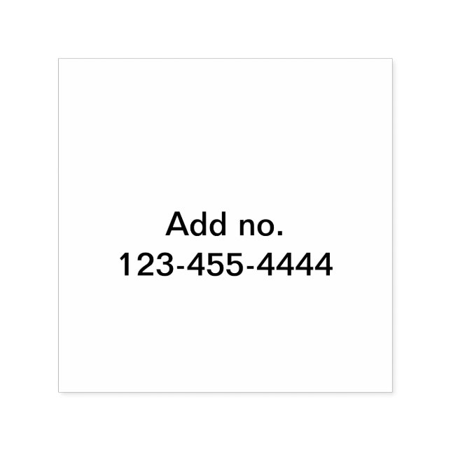 Add number phone number simple minimal business self-inking stamp (Design)