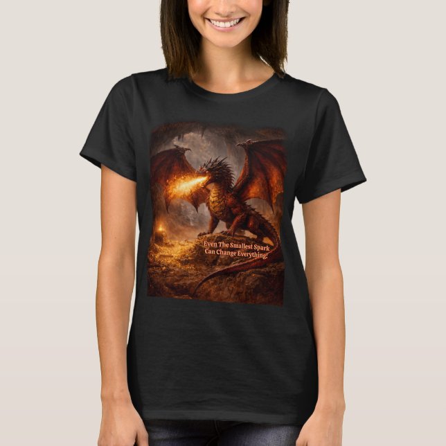Add (or Delete) your Text Name etcFire Dragon Lair T-Shirt (Front)