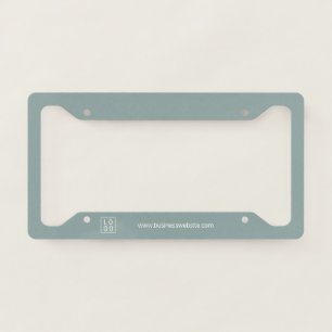 ADD OWN BUSINESS LOGO WEBSITE SAGE GREEN MARKETING LICENSE PLATE FRAME