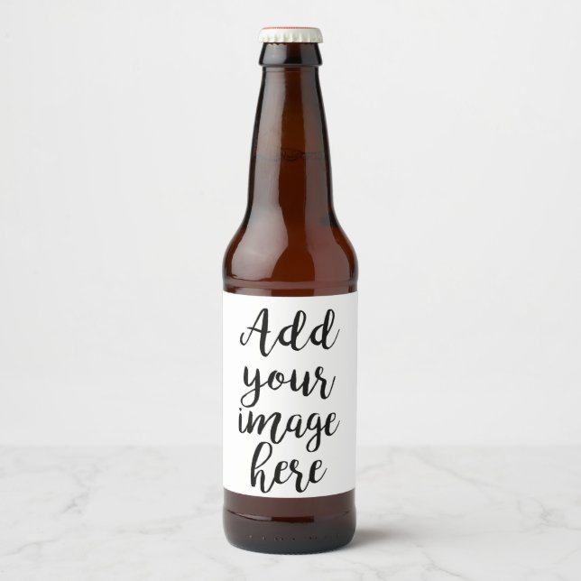 Add own Image Customizable beer bottle label (Front)