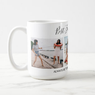 Add Own Text Script 3 Photo Collage Best Friends Coffee Mug