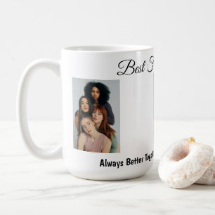 Add Own Text Script 3 Photo Collage Best Friends Coffee Mug