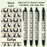 Add Owner or Cat's Name, Black Cats Illustrations Pen<br><div class="desc">Add the Name,    Change to your own details. See my store for lots more great Pens</div>