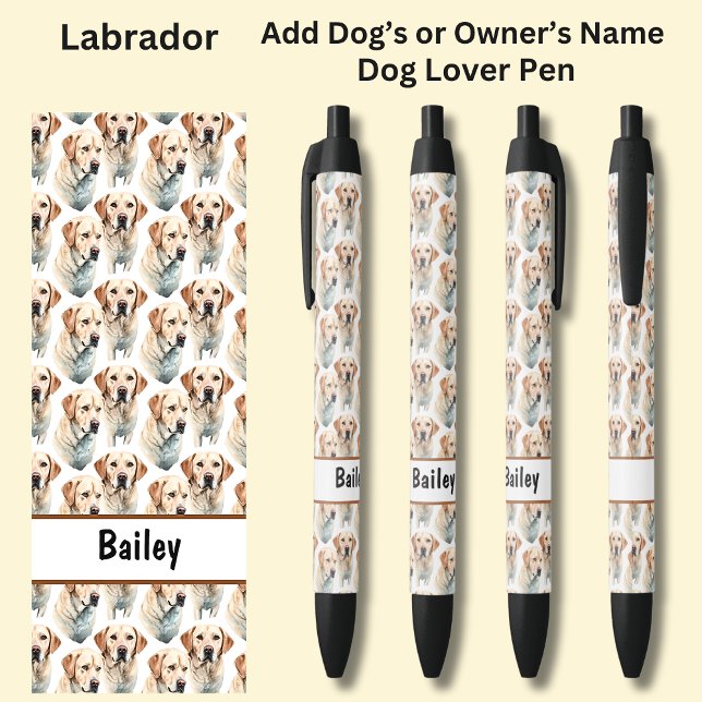 Add Owner's or Dog's Name, Labrador Pen (Creator Uploaded)