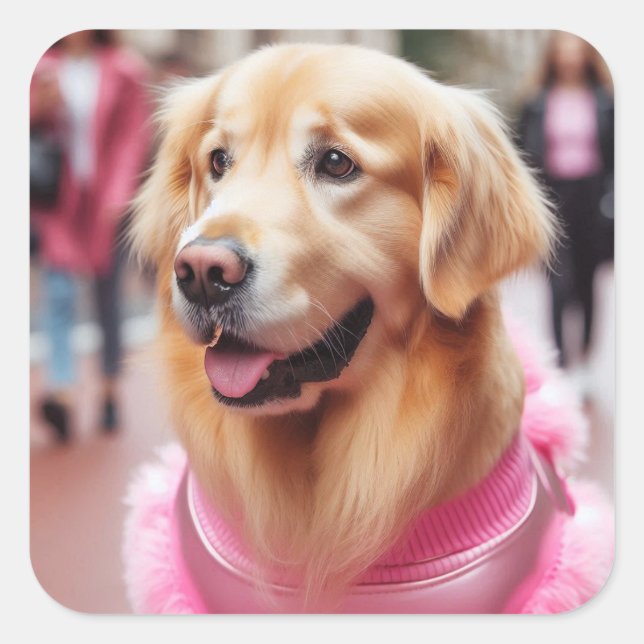 Add Personalized Pet Photo Gift for Dog Parent Square Sticker (Front)