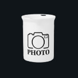 Add Personalized Photo Wedding Modern Cute Elegant Beverage Pitcher<br><div class="desc">You can customize it with your photo,  logo or with your text.  You can place them as you like on the customization page. Modern,  unique,  simple,  or personal,  it's your choice.</div>