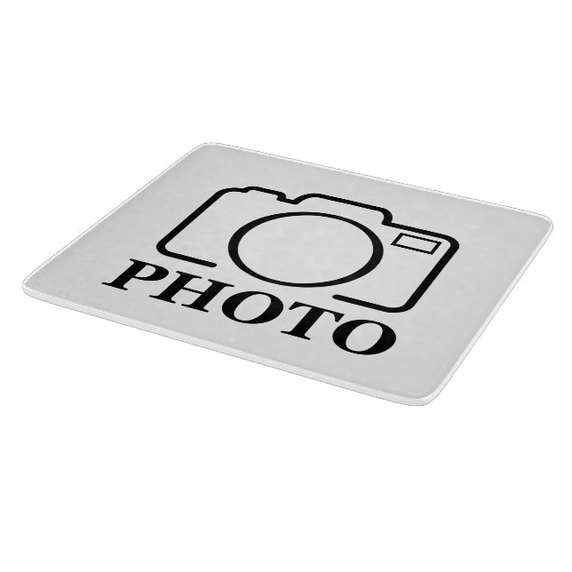 Add Personalized Photo Wedding Modern Cute Elegant Cutting Board (Corner)