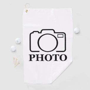 Add Personalized Photo Wedding Modern Cute Elegant Golf Towel