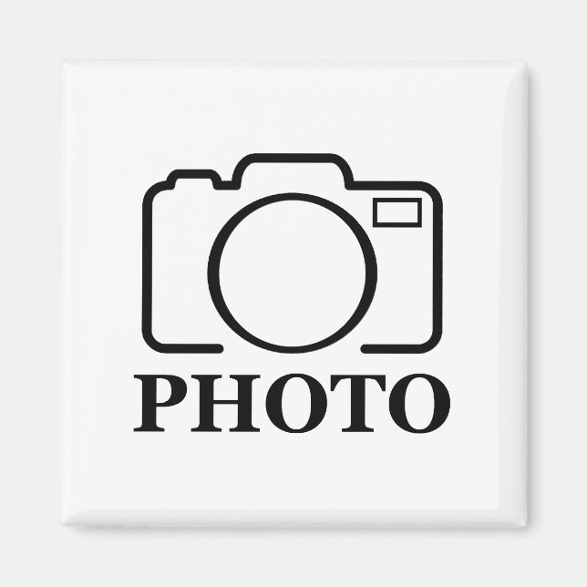 Add Personalized Photo Wedding Modern Cute Elegant Magnet (Front)