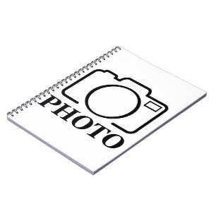 Add Personalized Photo Wedding Modern Cute Elegant Notebook