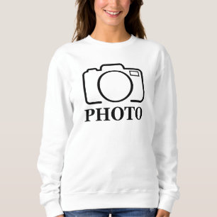 Add Personalized Photo Wedding Modern Cute Elegant Sweatshirt