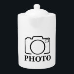Add Personalized Photo Wedding Modern Cute Elegant Teapot<br><div class="desc">You can customize it with your photo,  logo or with your text.  You can place them as you like on the customization page. Modern,  unique,  simple,  or personal,  it's your choice.</div>
