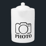 Add Personalized Photo Wedding Modern Cute Elegant Teapot<br><div class="desc">You can customize it with your photo,  logo or with your text.  You can place them as you like on the customization page. Modern,  unique,  simple,  or personal,  it's your choice.</div>