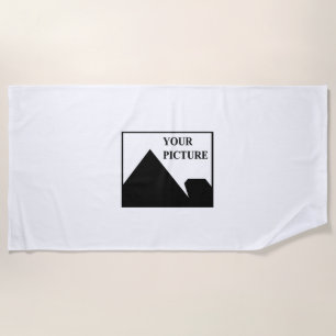 Add Personalized Picture Business Company Name Beach Towel