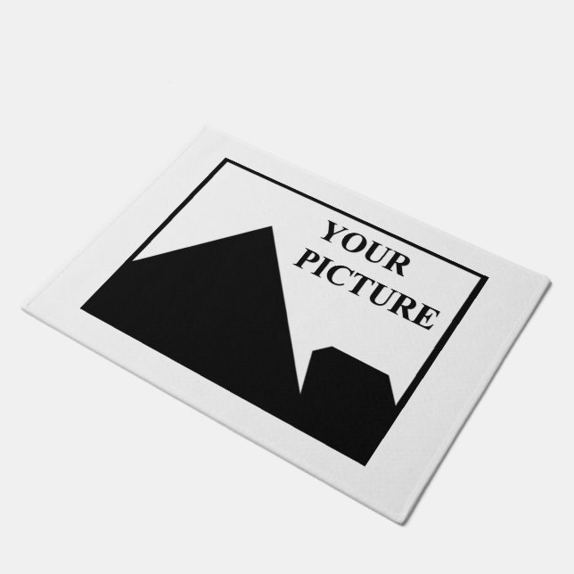 Add Personalized Picture Business Company Name Doormat (Angled)