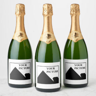 Add Personalized Picture Business Company Name Sparkling Wine Label