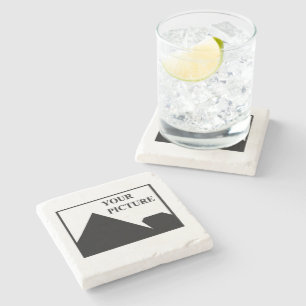 Add Personalized Picture Business Company Name Stone Coaster