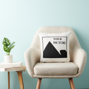 Add Personalized Picture Business Company Name Throw Pillow