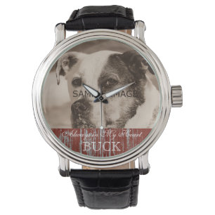 Add Pet Photo Custom Dog Picture Pet Memorial Watch