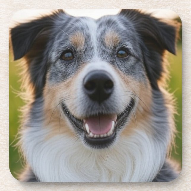 Add Pet Photo Customize Beverage Coaster (Front)
