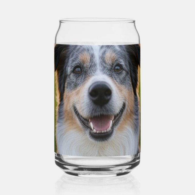 Add Pet Photo Customize Can Glass (Front)