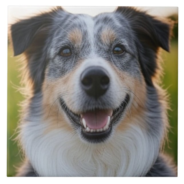 Add Pet Photo Customize Ceramic Tile (Front)