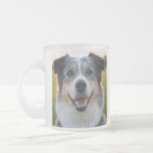 Add Pet Photo Customize Frosted Glass Coffee Mug