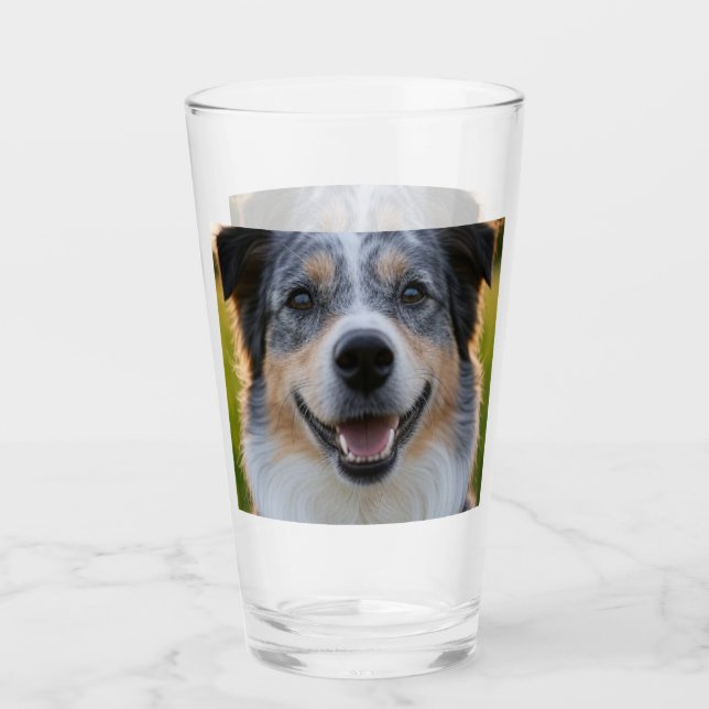 Add Pet Photo Customize Glass (Front)