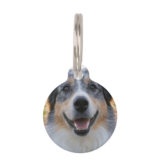 Add Pet Photo Customize ID Tag (Front)