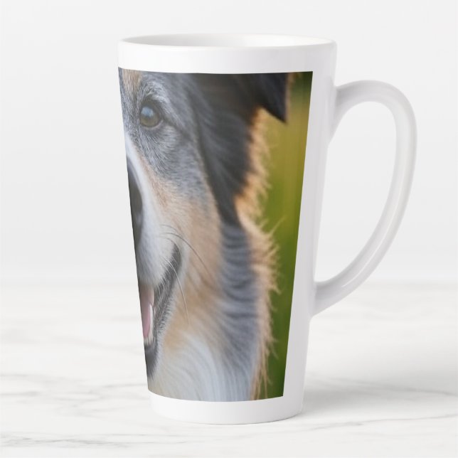 Add Pet Photo Customize Latte Mug (Right)