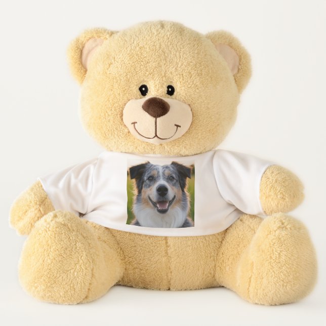 Add Pet Photo Customize Teddy Bear (Front)